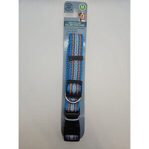 Dog Collar Size M Medium Blue Orange Adjustable Greenbrier Kennel Club  14-20 In